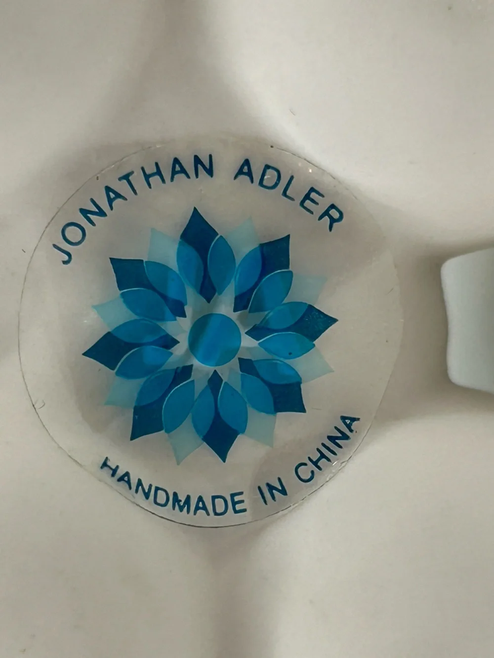 Jonathan Adler Vintage Poodle Ornament in Original Box Porcelain White Matte